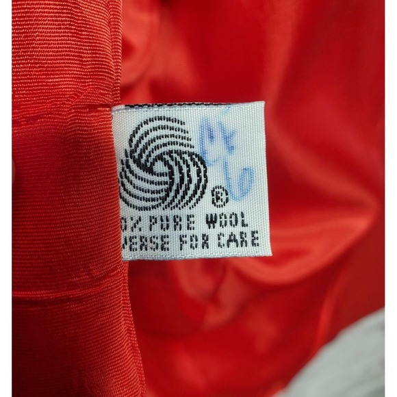 VTG Dumas 100% Pure Wool Jacket Womens Medium Red Classic Holiday 80s Blazer USA - Picture 4 of 15